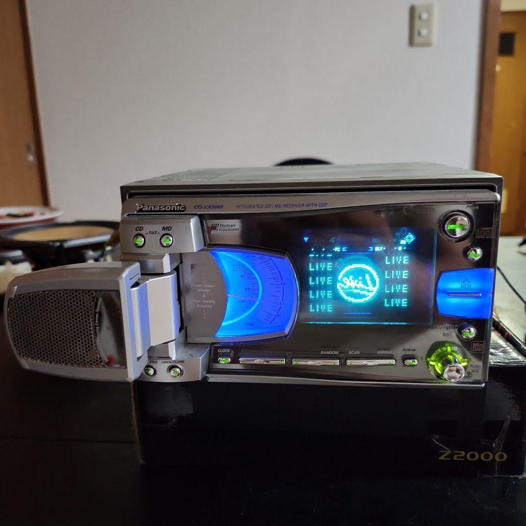 Used] Panasonic CQ-VX5000D Car Audio CD MD Receiver CRYSTAL COBRA