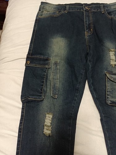 Qimyum Mens Slim Fit Jeans Size 38 X30 - Picture 5 of 7