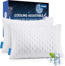 Iwacool Luxury Shredded Memory Foam Pillows 2 Pack Cooling Pillow For Hot Sle...