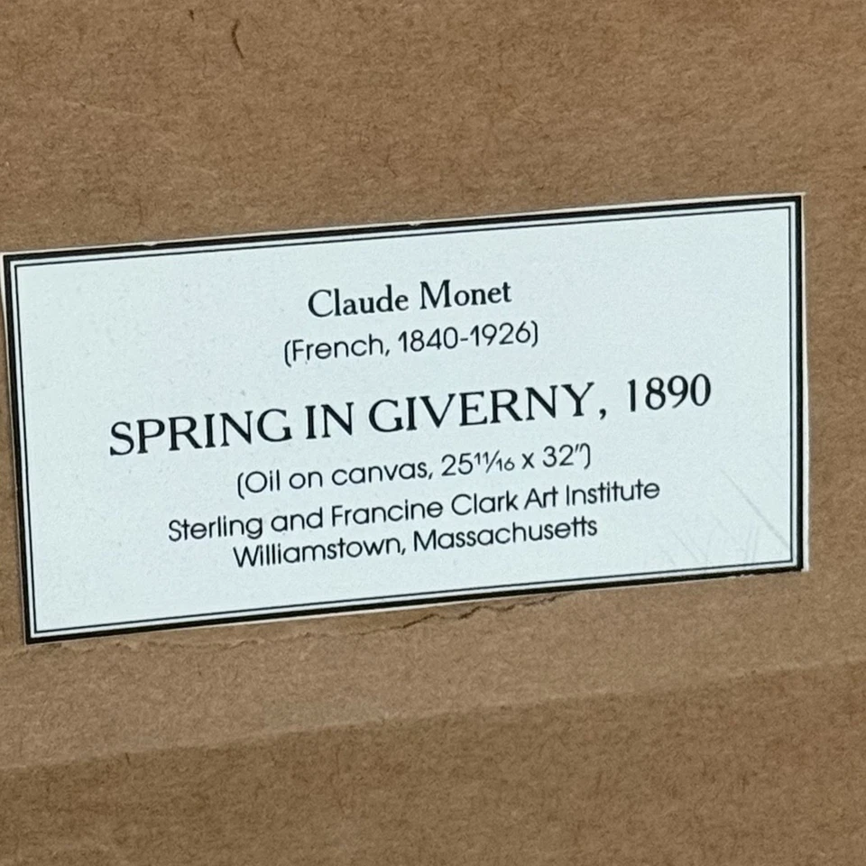Claude Monet Spring in Giverny 1890 Framed 33x39 Print Clark Art Institute - Image 2 of 2
