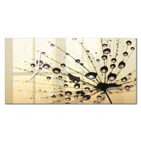 Glasuhr Glas-Wanduhr Aus GehäRtetem Glas FingerabdrüCke WeißE Zeiger 60X30 Cm