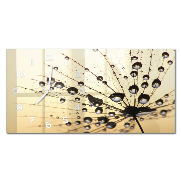Glasuhr Glas-Wanduhr Aus GehäRtetem Glas FingerabdrüCke WeißE Zeiger 60X30 Cm-image