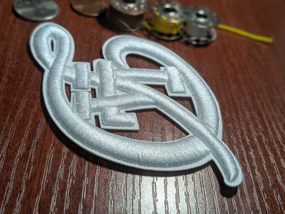 LA Patch White Los Angeles Dodgers 3D Puffer MLB Embroidered Iron On 3.5x3" - Image 2 of 4