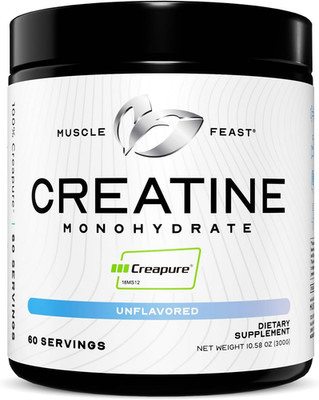 Muscle Feast Creapure Creatine Monohydrate Powder, Keto Gluten-Free, 300G