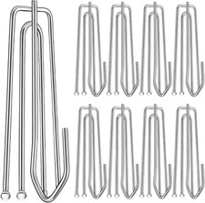 30PC Stainless Steel Curtain Pleat Hooks,Drapery Hook and Pin for Pleated Drape