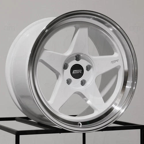 18x9.5 ESR CR5 5x114.3 35 White Wheels Rims Set(4) 72.56