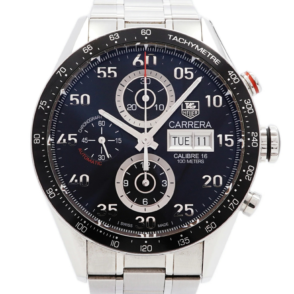 TAG Heuer Carrera Caliber 16 CV2A10 43.7mm Black Dial Automatic Men's #OTW685