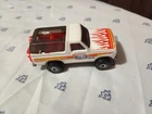 Vintage 1980 Hot Wheels White Ford Bronco Red Motorcycle Flames Built Ford Tough
