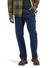 WRANGLER Mens Carpenter Jeans Size 38x34 Relaxed Fit Dark Wash Flex New