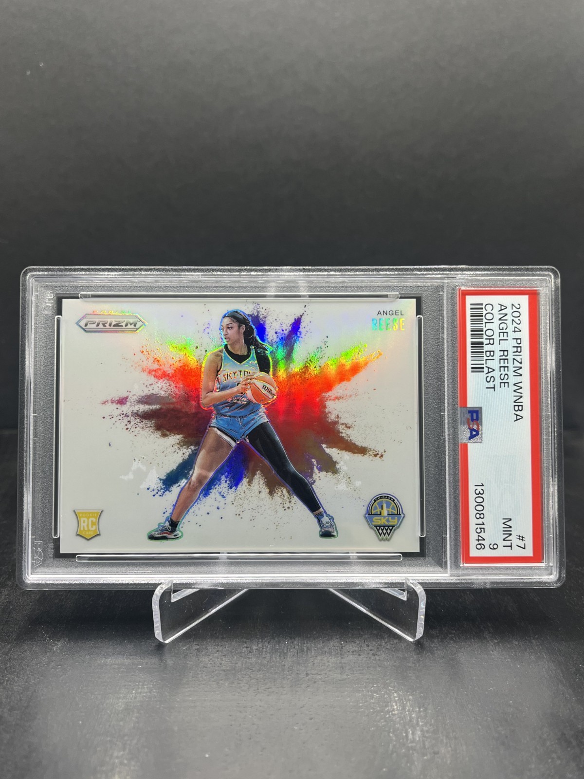 2024 Panini Prizm WNBA Angel Reese RC Rookie Colorblast Color Blast SP PSA 9 #7