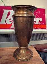 Vintage Large Brass Church Flower Vase / Urn Brass Planter