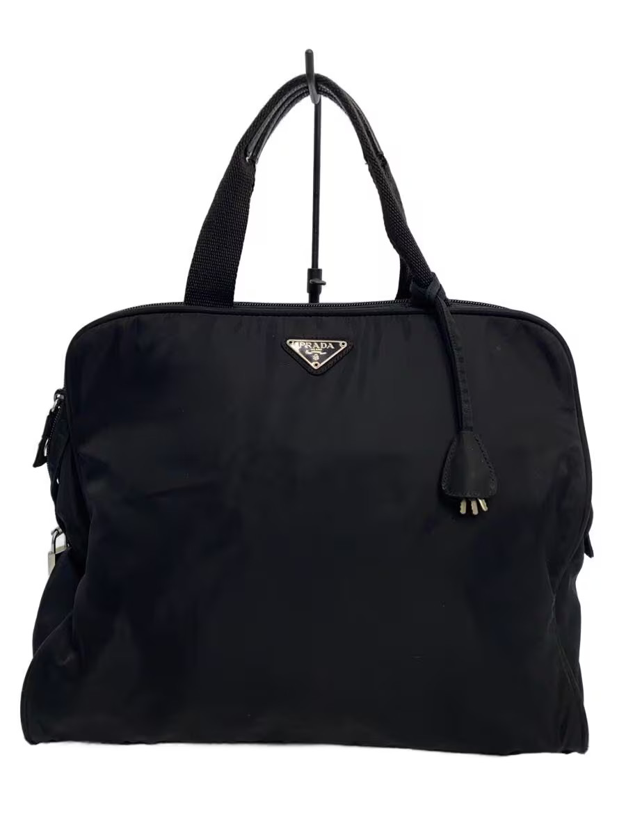 PRADA Briefcase Nylon Black Solid Cadena Corner w… - image 2