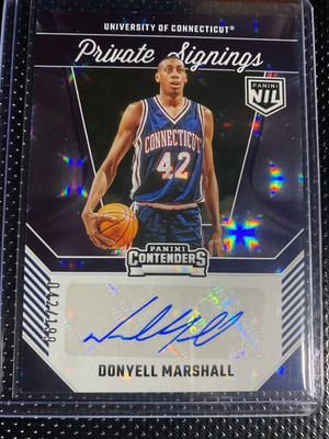 #ad #ad DONYELL MARSHALL #DM 2025 Panini Private Signings Sparkles AUTO UConn 199 SP $12.50