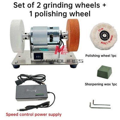 Adjustable Speed Grinding Machine Small Household Polishing Sharpening Grinder *