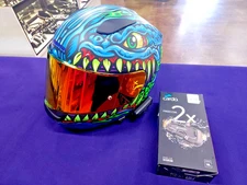 Sedici Strada 3 Animale Helmet Size Large with Cardo Freecom 2x