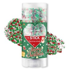 Christmas Body Glitter Stick, Waterproof Halloween Face Green Red White