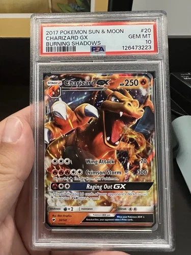 2017 Pokémon Sun & Moon Charizard GX Burning Shadows PSA 10