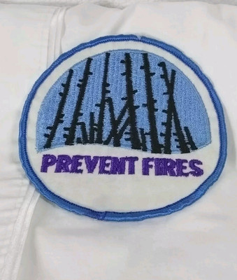 John Deere Snowmobile PREVENT FIRES Embroidered Patch 1972 Fire Prevention Vtg 