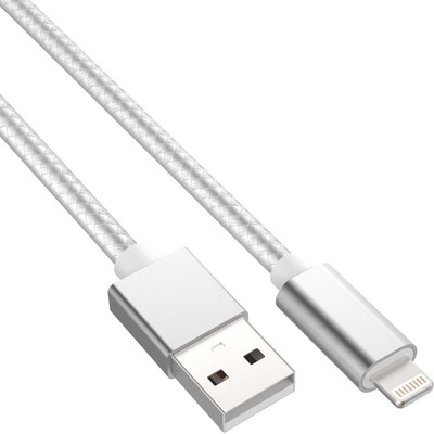 10x InLine Lightning MFi-Certified USB Kabel, für iPad, iPhone, silber/Alu, 2m