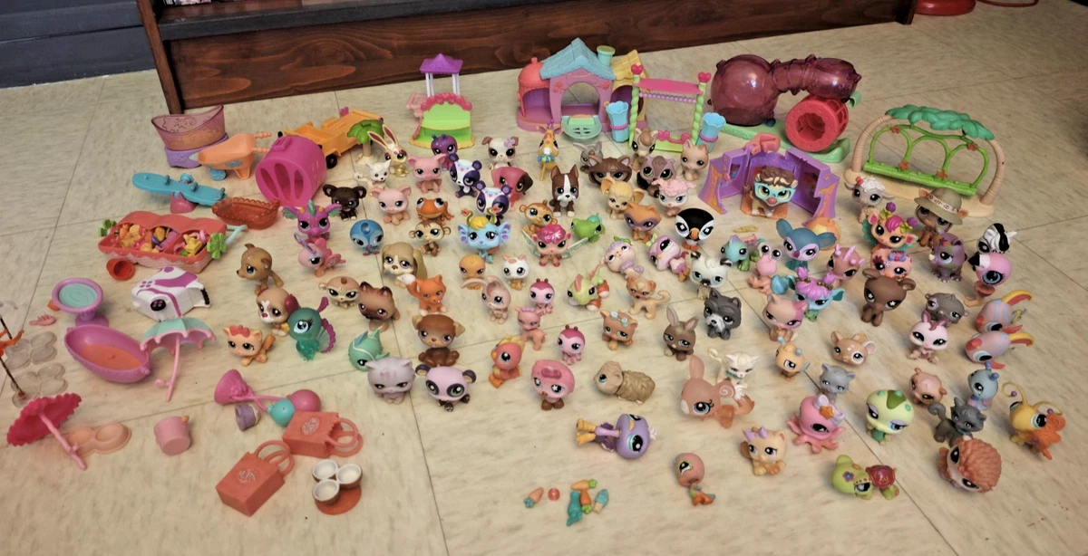 Lot D'accessoires Et Figurines LPS Littlest Pet Shop - Violet Et Divers