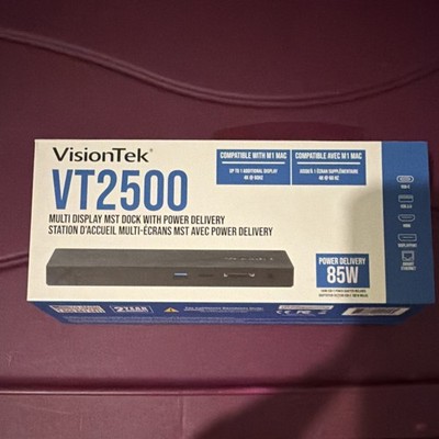 VisionTek VT2500 Docking Station Multi Display MST Power Delivery USB-C HDMI