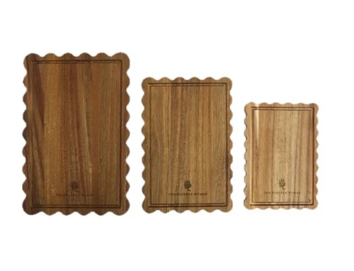 Pioneer Woman French Cutting Boards 3pc Set Acacia Wood Serving Charcuteri Board
