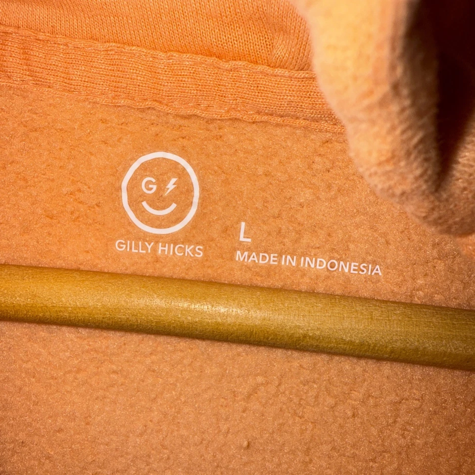 Gilly Hicks Smile Series Logo Hoodie Women's Large L Orange Hollister - Image 4 of 4