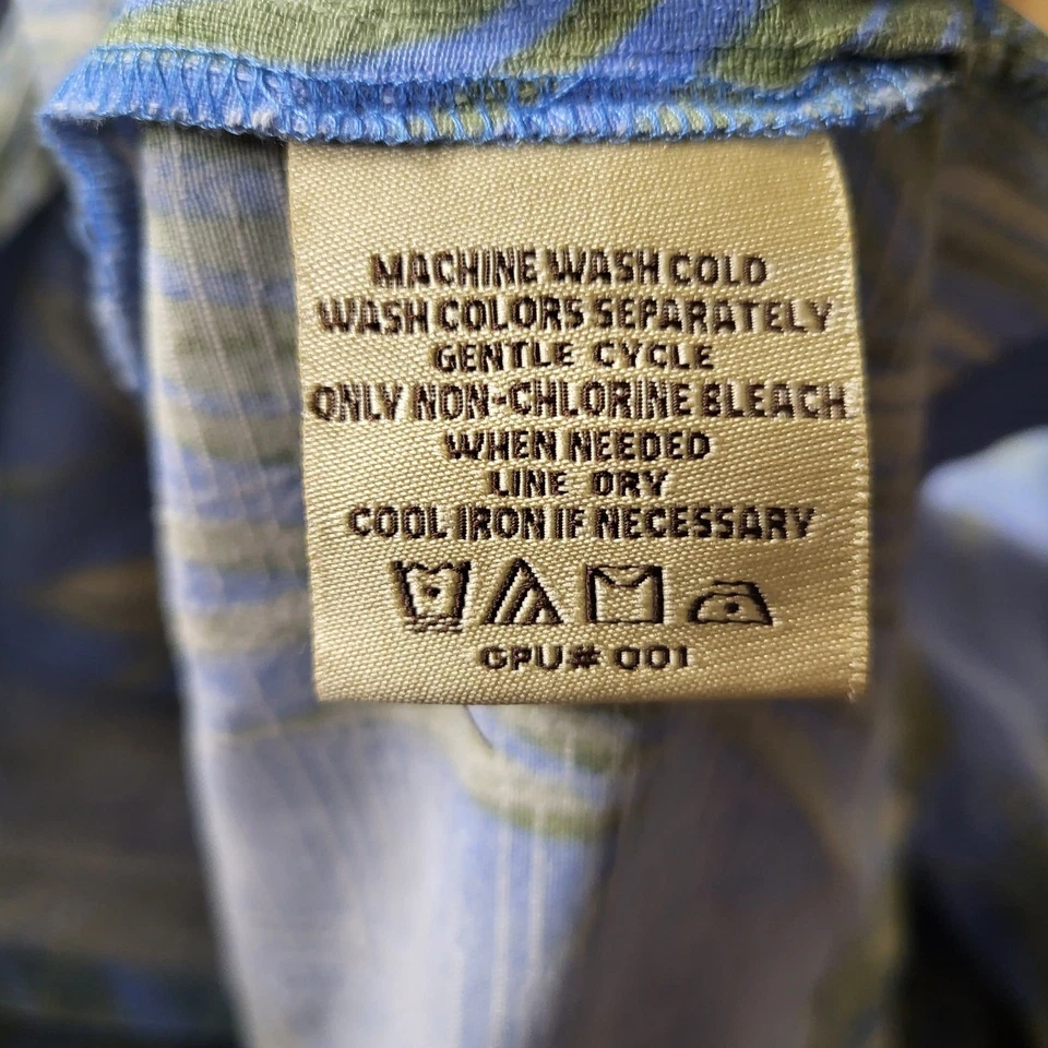 Jamaica Jaxx Hombres Camisa Abotonada XL Azul Seda Floral Camisa Hawaiana Foto 4 de 4