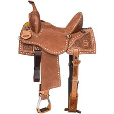 14",15",16" SILVER ROYAL CASH BARREL SADDLE 