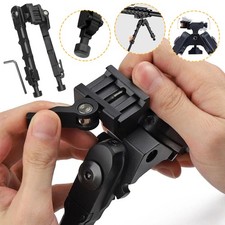 V9 Adjustable Rifle Bipod 7.5''-9''QD Tactical Picatinny Rail Flat Shoot Hunting