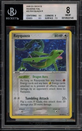 Pokemon Rayquaza EX Deoxys Reverse Holo Rare #22 BGS 8