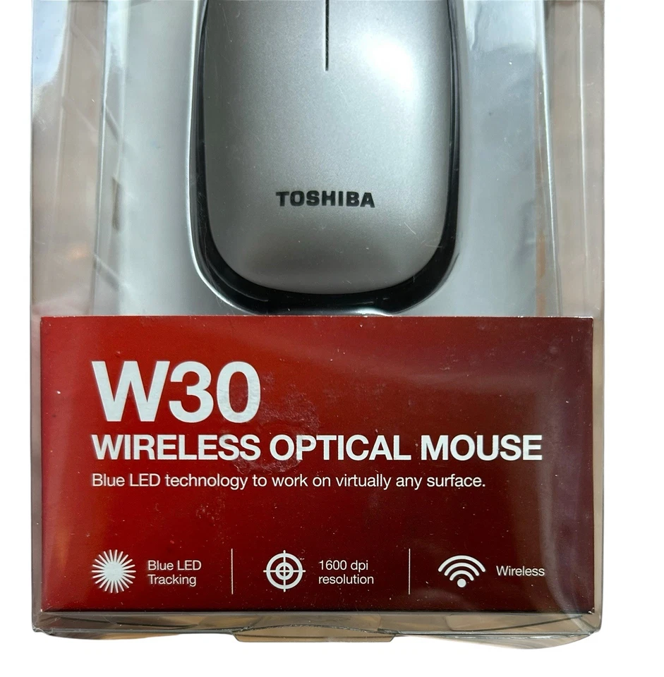 Toshiba W30 Mouse Right & Left Handed Optical 3buttons Wireless Sliver Brand New - Image 4 of 4