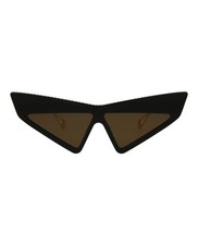Gucci Unisex Cat Eye Black Gold Brown Fashion Designer Eyewear