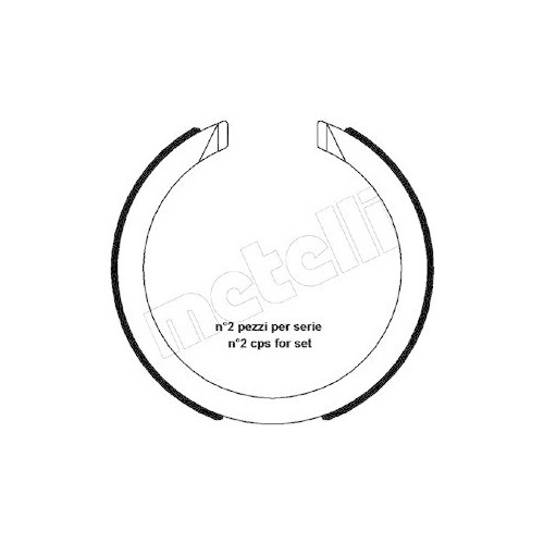 Mâchoires de frein de stationnement Metelli 53-0483 pour Mitsubishi Outlander et ASX