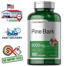 Pine Bark 6000mg 15:1 Extract 180 Capsules Powder, 75 Proanthocyanidins