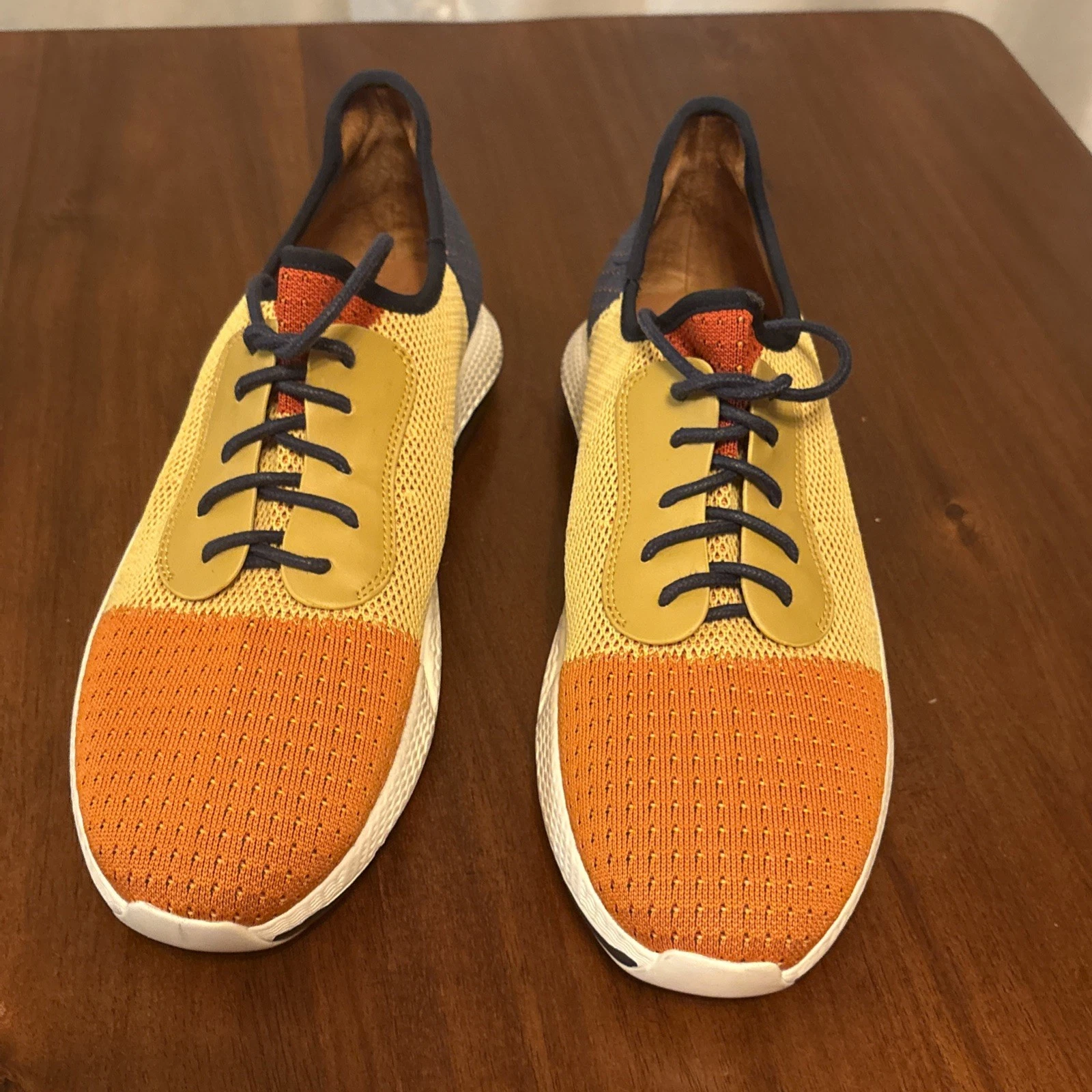 L’Amour Des Pieds Men’s Size 11 Mesh Sneakers Orange Yellow Comfort Walking Shoe