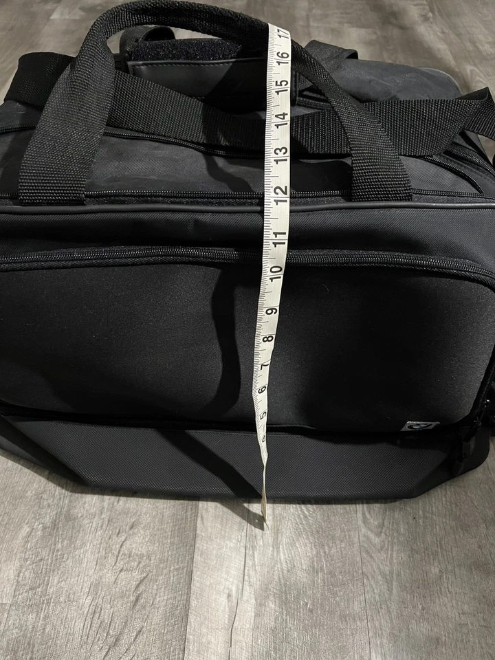 Bolsa de lona grande vintage BMW negra equipaje bolsa de alta resistencia 20x12x12 Foto 4 de 4