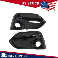 Front Bumper Fog Light Cover Left & Right Fits 2020 2021 Honda Civic Hatchback
