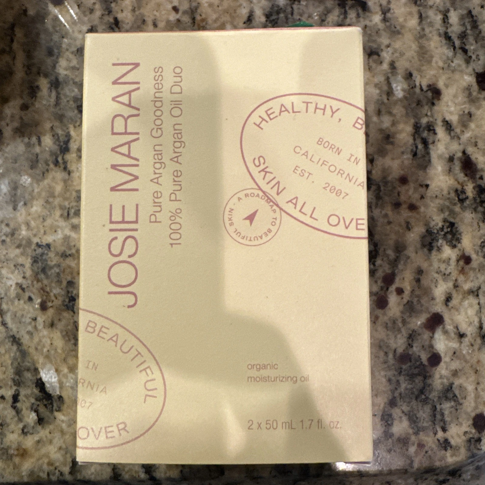 Josie Maran 100% Pure Argan Oil – Organic Moisturizing Oil 1.7 oz (2-Pack)