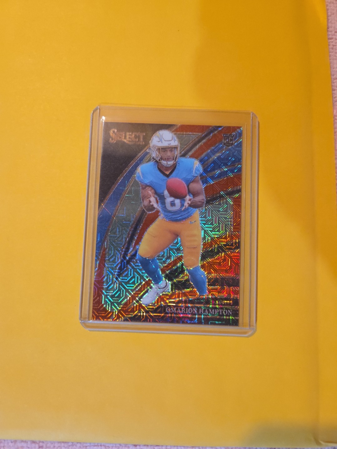 2025 Panini Select Omarion Hampton Club Level Red Prizm /49 RC Chargers RC