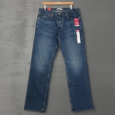 NEW Levi's Strauss Signature Jeans Blue Relaxed Straight Comfort Flex 36x34