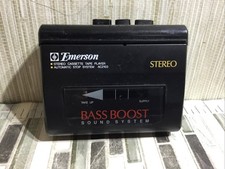 Emerson AC2103 BOOST BASE Portable Cassette Player With Headphones TESTED