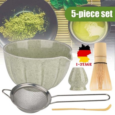 Premium Matcha Tee Set / Teeschale Matchaschale / Matchabesen Bambusbesen Besen