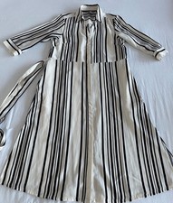 H&M cream/black belted dress
