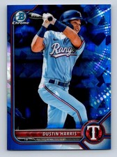 2022 Bowman Chrome Sapphire Dustin Harris BCP19 Texas Rangers
