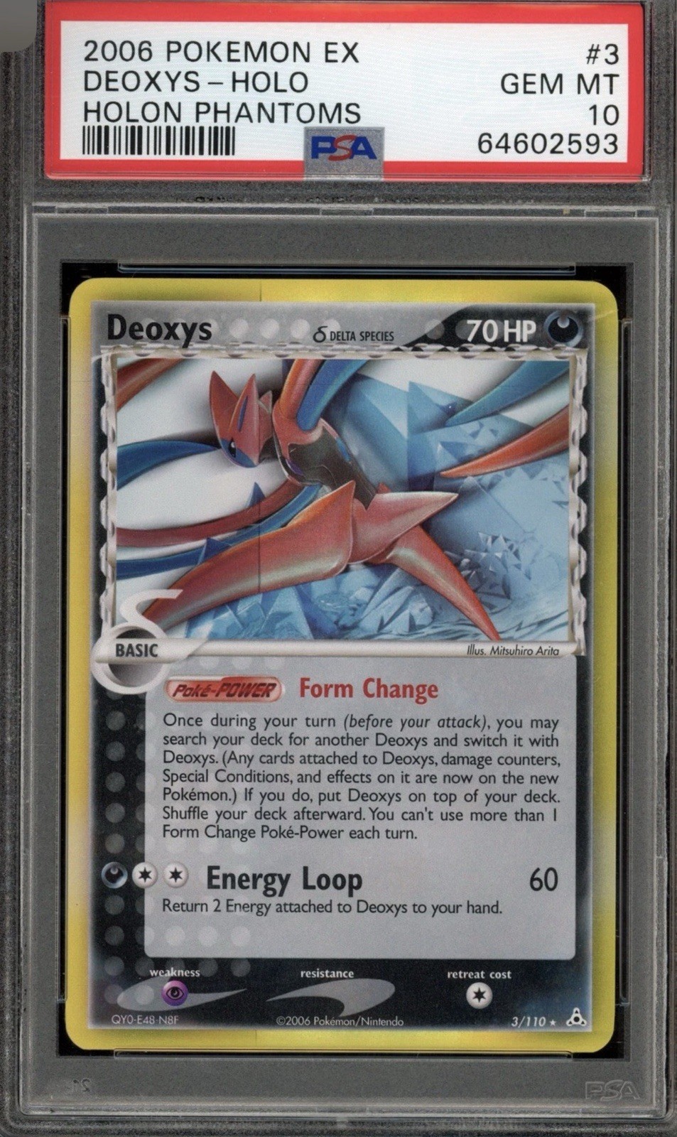 Pokemon Deoxys EX Holon Phantoms Holo Rare #3 PSA 10 Gem Mint