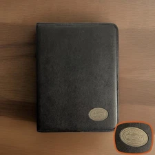 Florida Gators UF Bi-Fold Writing Note Pad Folio Black Faux Leather Portfolio