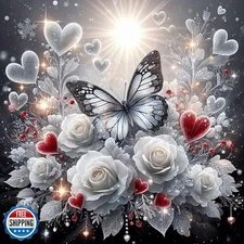 JYXSJYYD 5D DIY Insect Diamond Art Kits for Adults,Butterfly Diam