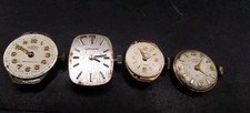 Four Ladies Watch Movements Spares Repairs Longines Roamer Mudu Favre Leuba