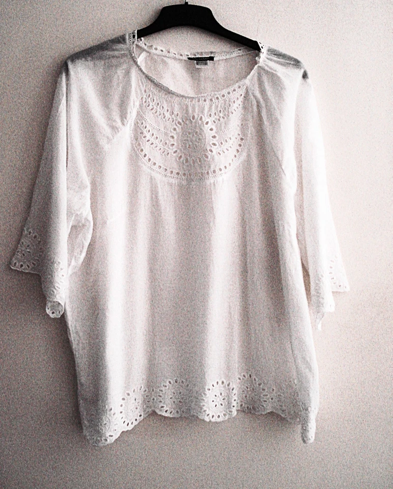 top haut blouse taille 52 blanc - Photo 1/1